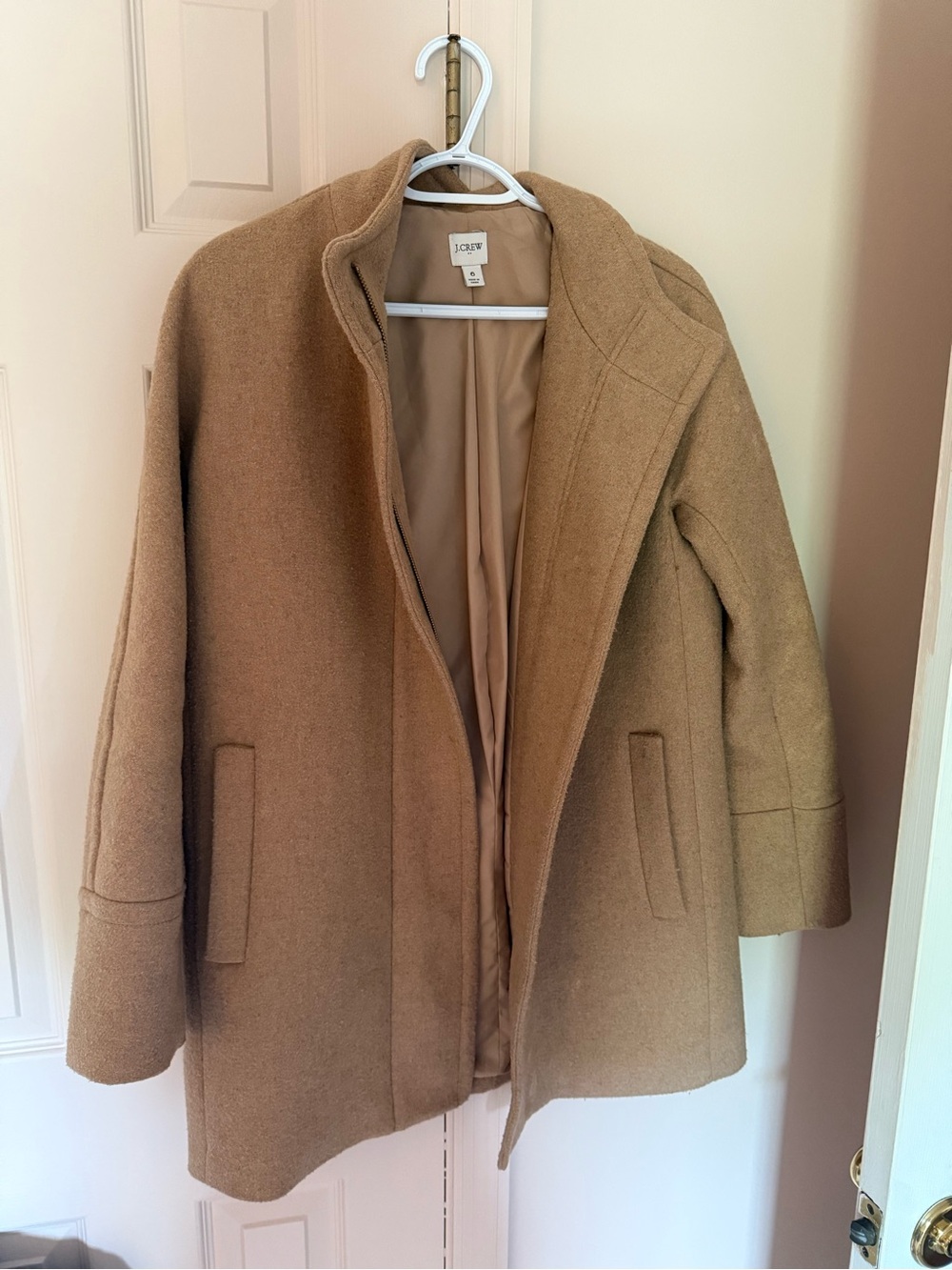 J. Crew Women's Camel-Tone Wool Pea Coat